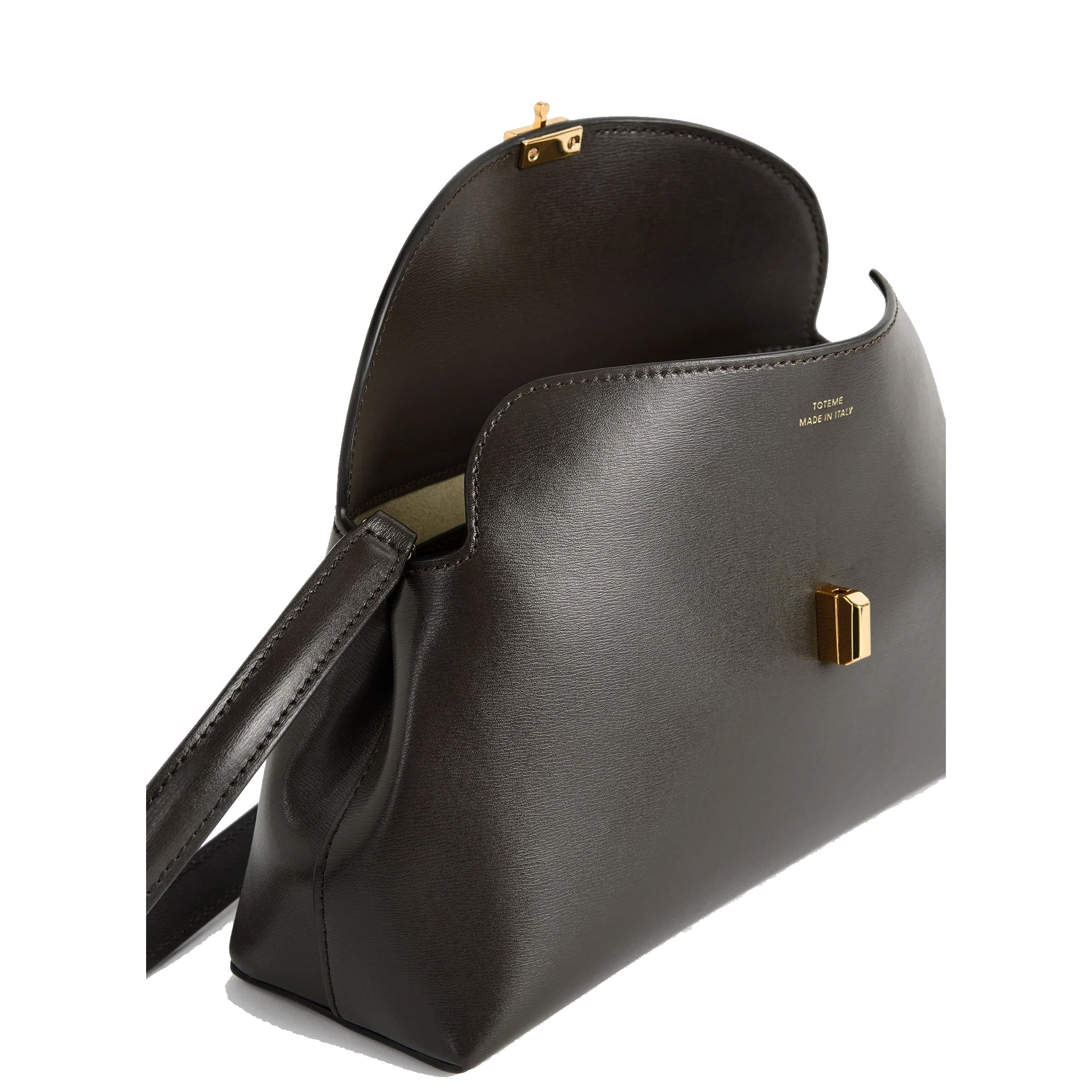 Toteme T-Lock Leather Clutch Bag Women