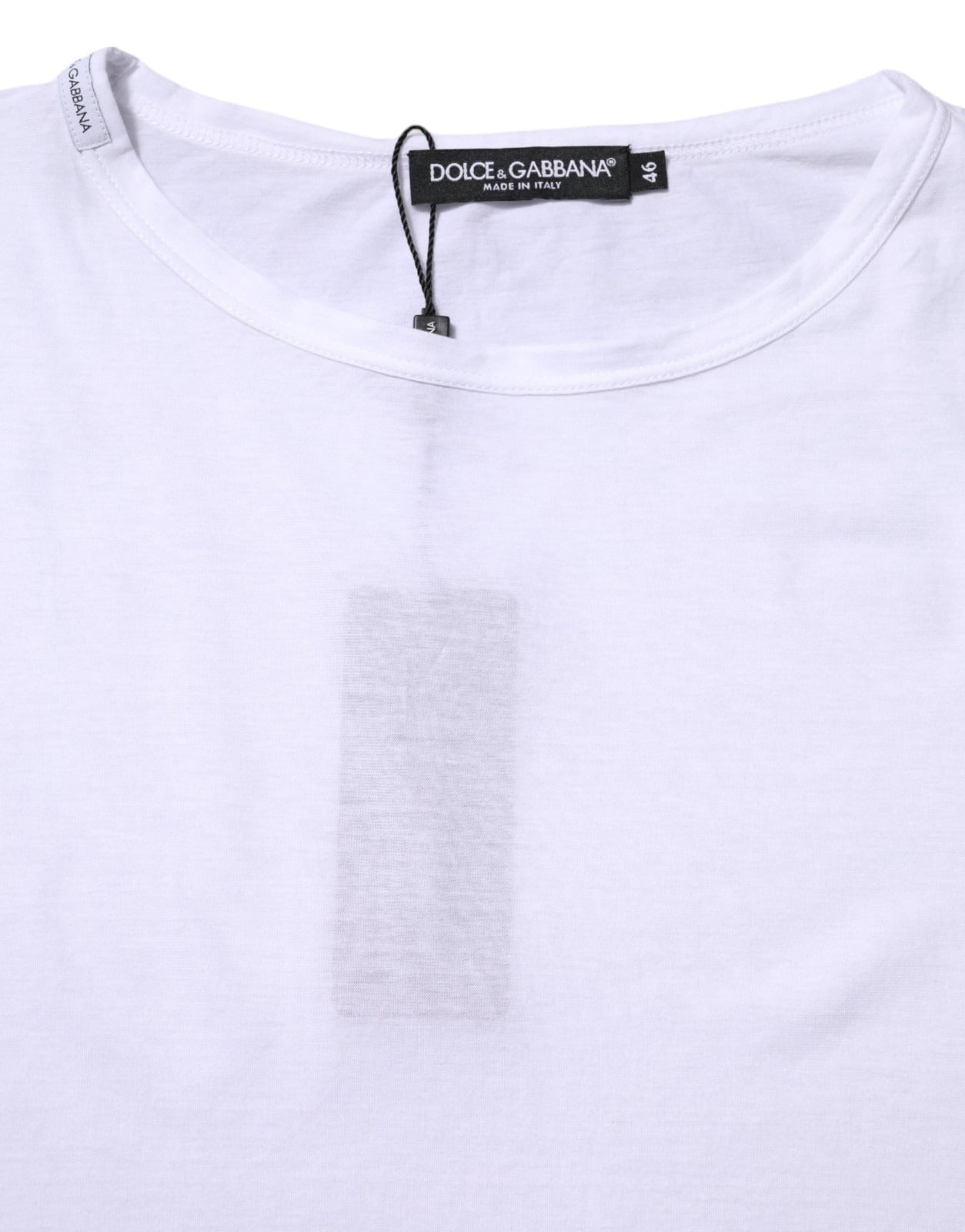 Dolce & Gabbana White Cotton Crew Neck Short Sleeves Women's T-shirt