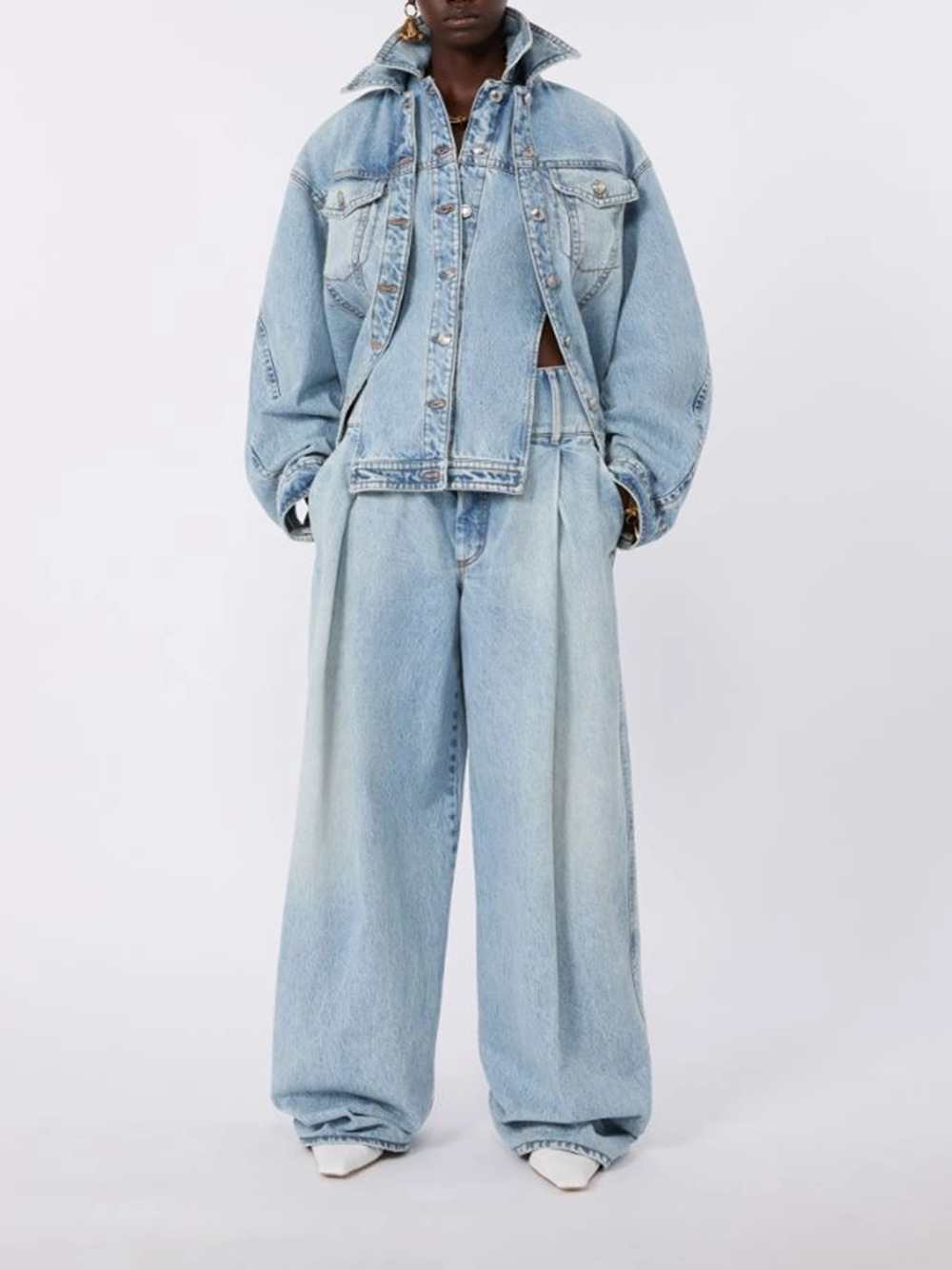 Sportmax Women Two-Piece Denim Jacket - Midnight Blue