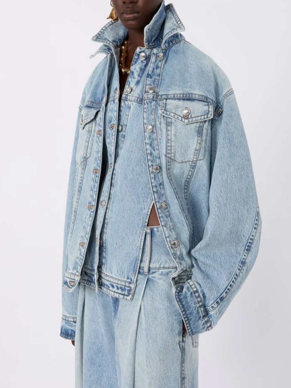 Sportmax Women Two-Piece Denim Jacket - Midnight Blue