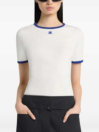COURREGES Courreges Women T-Shirt With Contrasting Trim