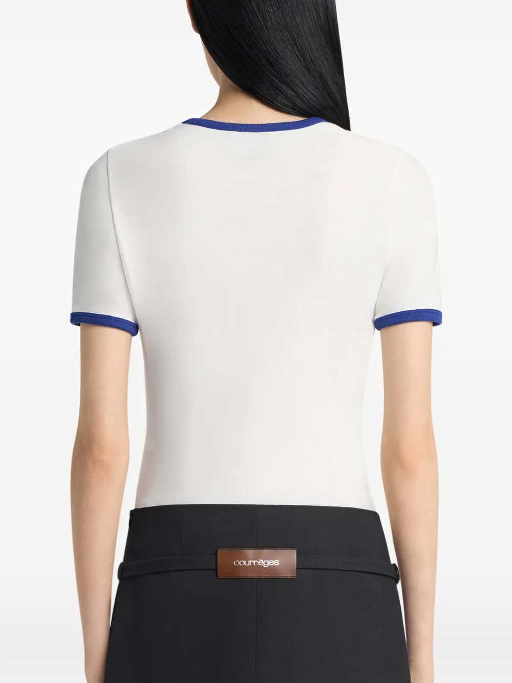 COURREGES Courreges Women T-Shirt With Contrasting Trim
