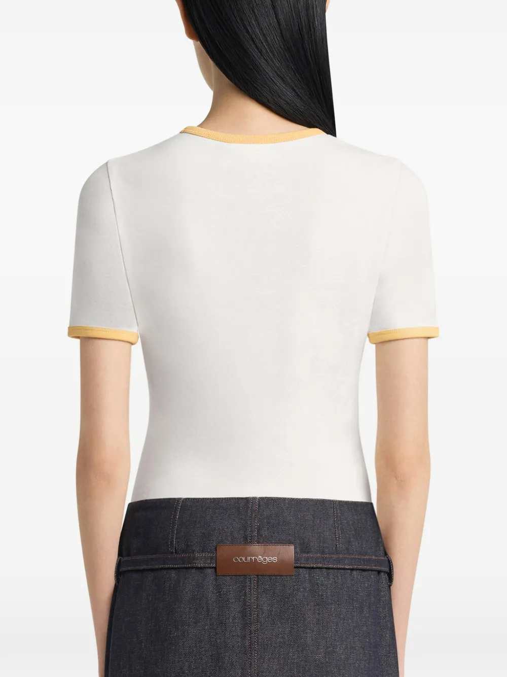 COURREGES Courreges Women T-Shirt With Contrasting Trim