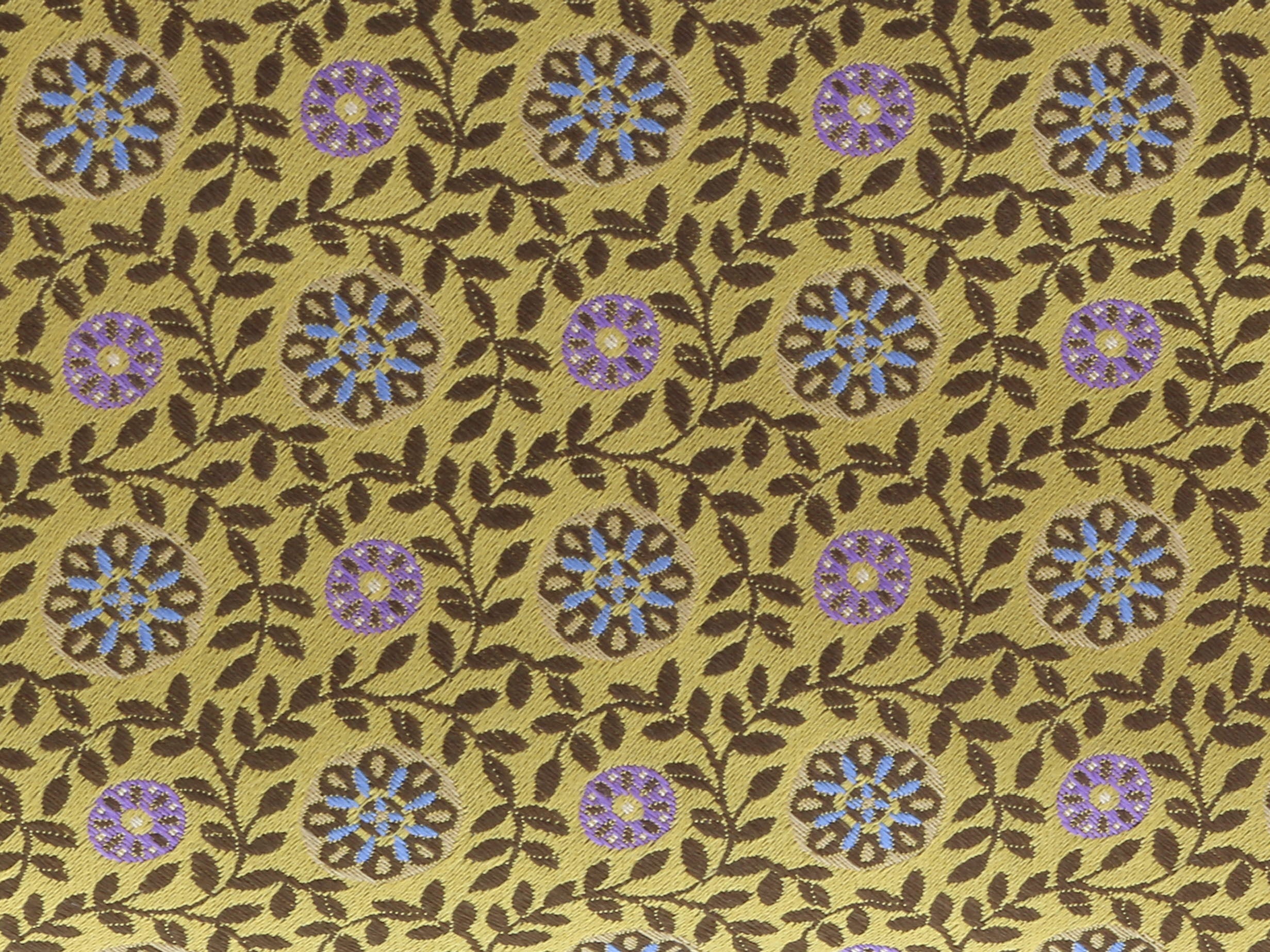 Canali Gold Pure Silk Mosaic Tile Pattern Tie- Blade Width 3in