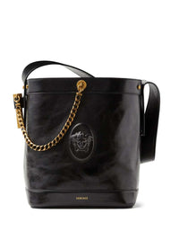 VERSACE Versace Women Pivot Small Leather Bucket Bag