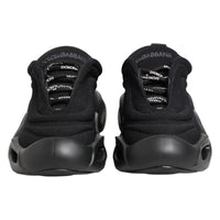 Dolce & Gabbana Black Slip On Low Top Wave Sneakers Women's Shoes