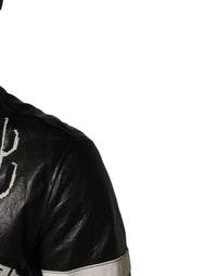 Dolce & Gabbana Black Guns n' Roses FullZip Men Biker Men's Jacket