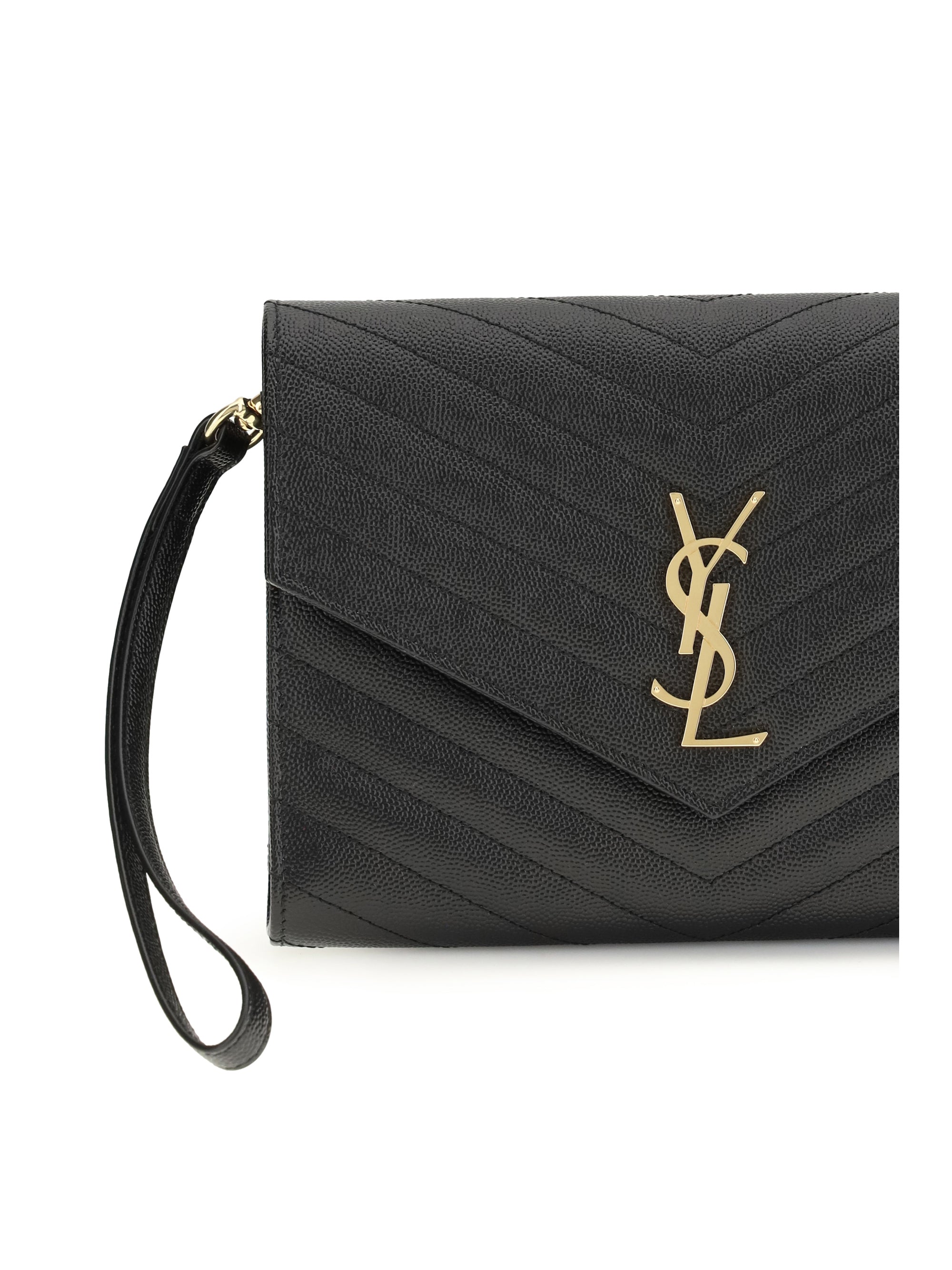 SAINT LAURENT Saint Laurent Women Leather Clutch