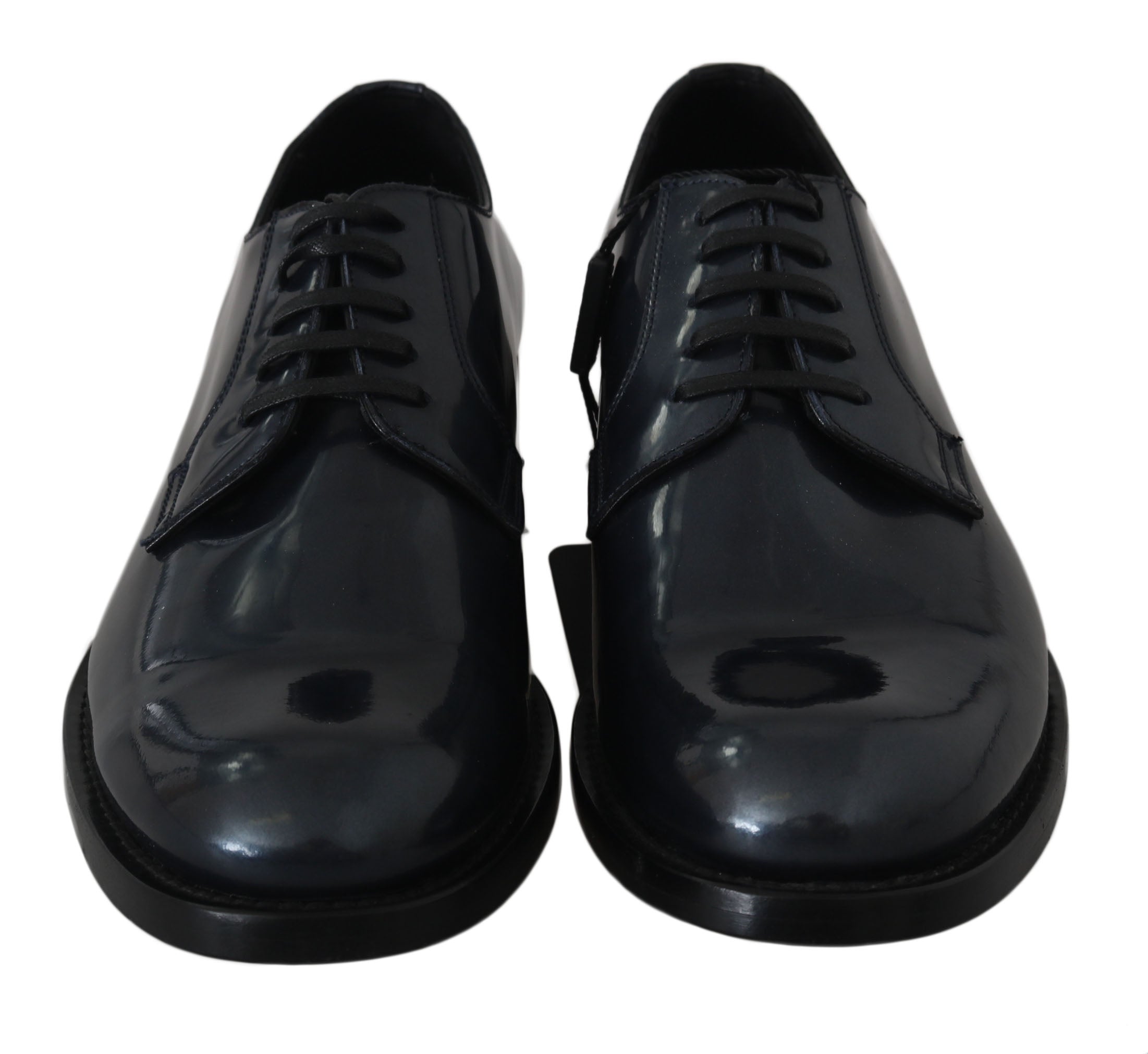 Dolce & Gabbana Dolce & Gabbana Blue Leather Derby Dress Formal Men's Shoes