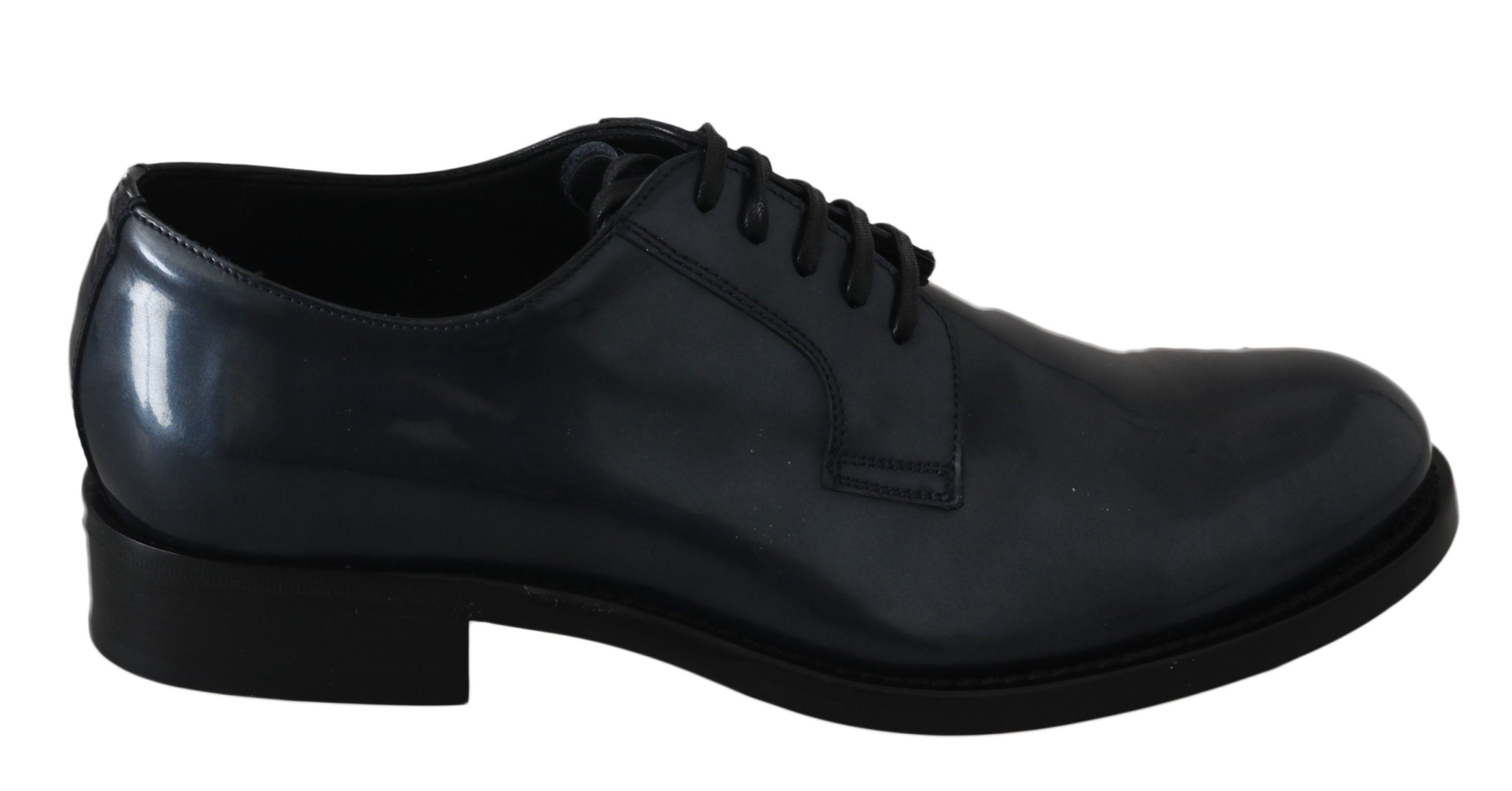 Dolce & Gabbana Dolce & Gabbana Blue Leather Derby Dress Formal Men's Shoes