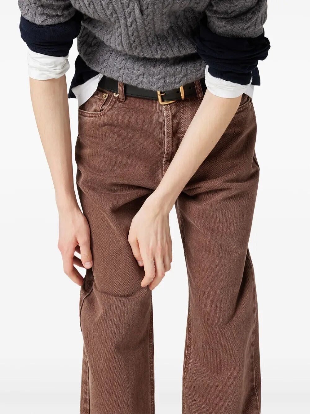 Miu Miu Women Five-Pocket Bull Denim Trousers