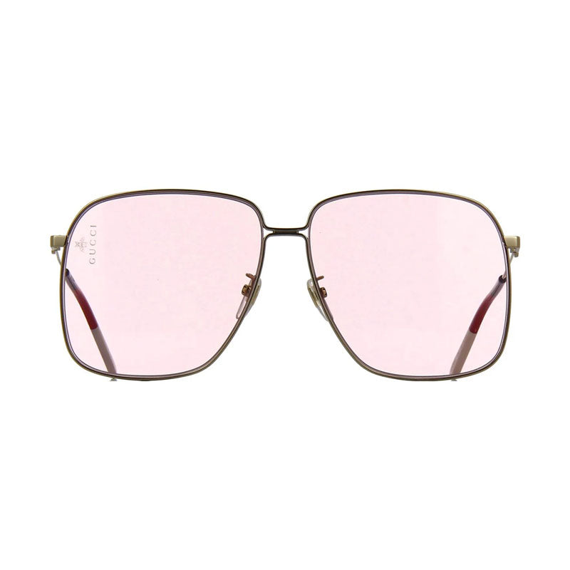 Gucci Sunglasses Square Full Rim, Black Frame and Grey Gradient Lens GG0394S001