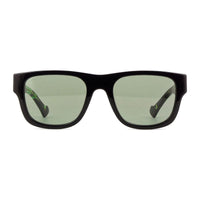 Gucci Gucci Sunglasses Square Full Rim, Black/Green Havana Frame and Green Lens GG1427S005