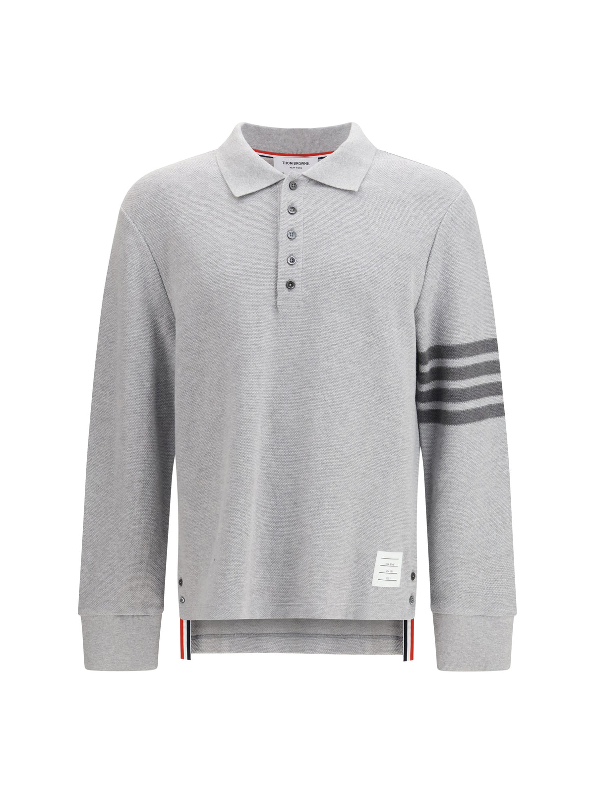THOM BROWNE Thom Browne Men Piqué Long-Sleeve Polo