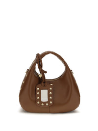 Ganni Women Mini Studded Hobo Handbag