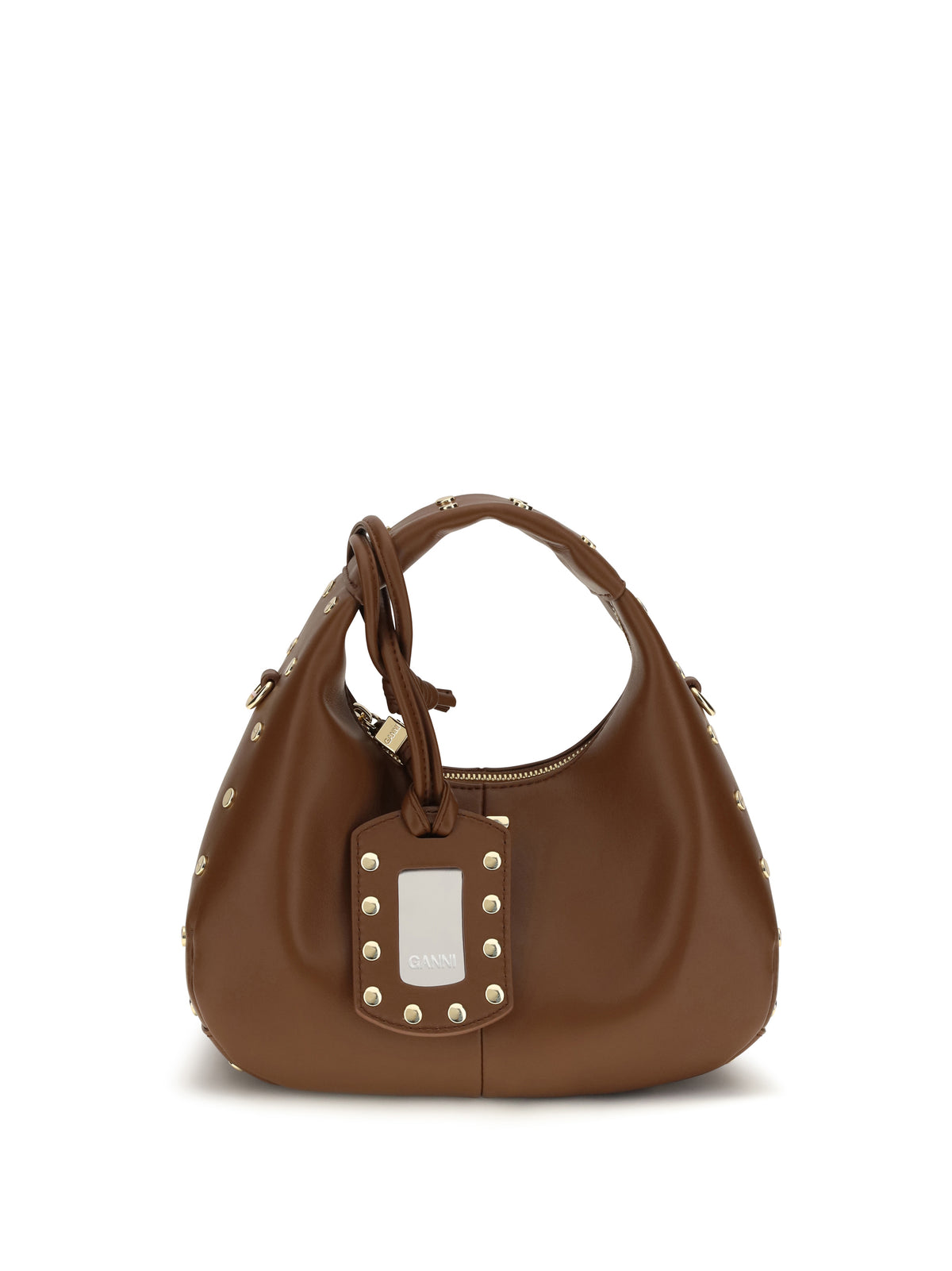 Ganni Women Mini Studded Hobo Handbag