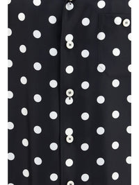 DOLCE & GABBANA Dolce & Gabbana Men Polka Dot Silk Twill Shirt