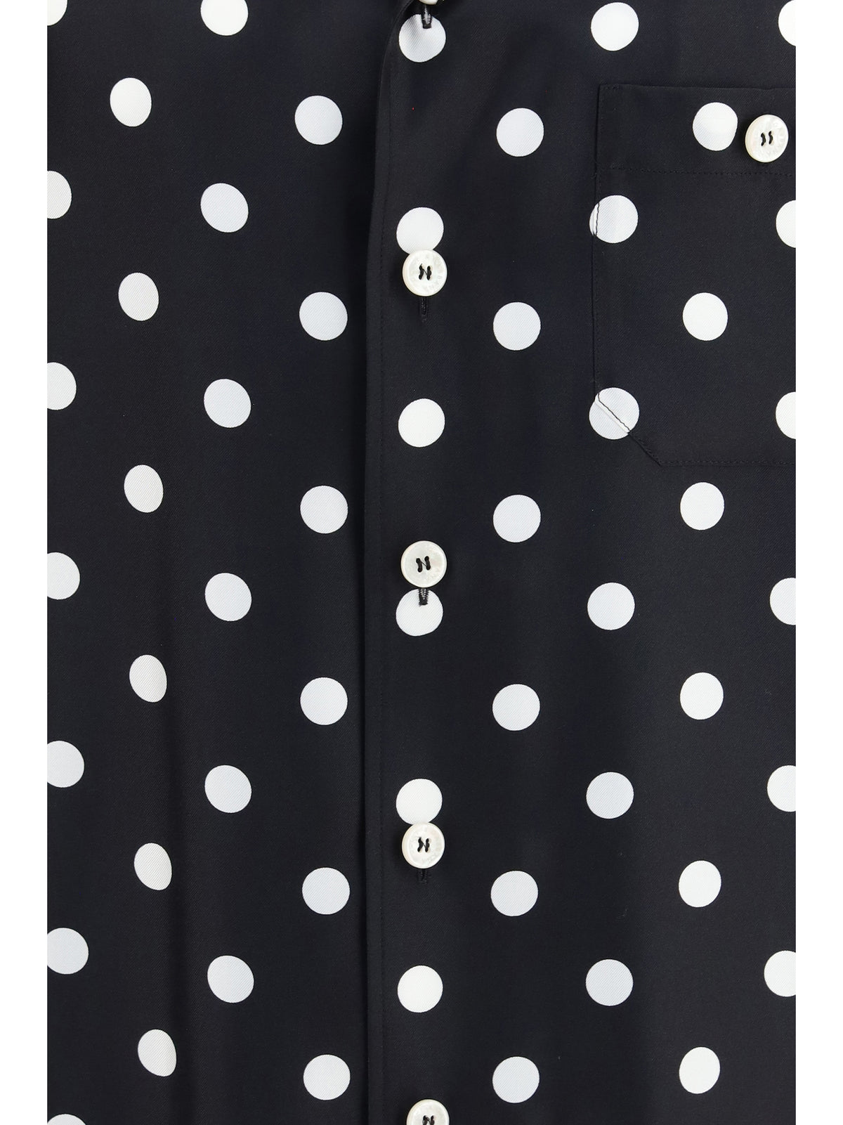 DOLCE & GABBANA Dolce & Gabbana Men Polka Dot Silk Twill Shirt
