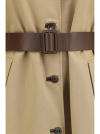 Jacob Cohen Women Reversible Cotton Gabardine And Cashmere Pied-De-Poule Trench Coat