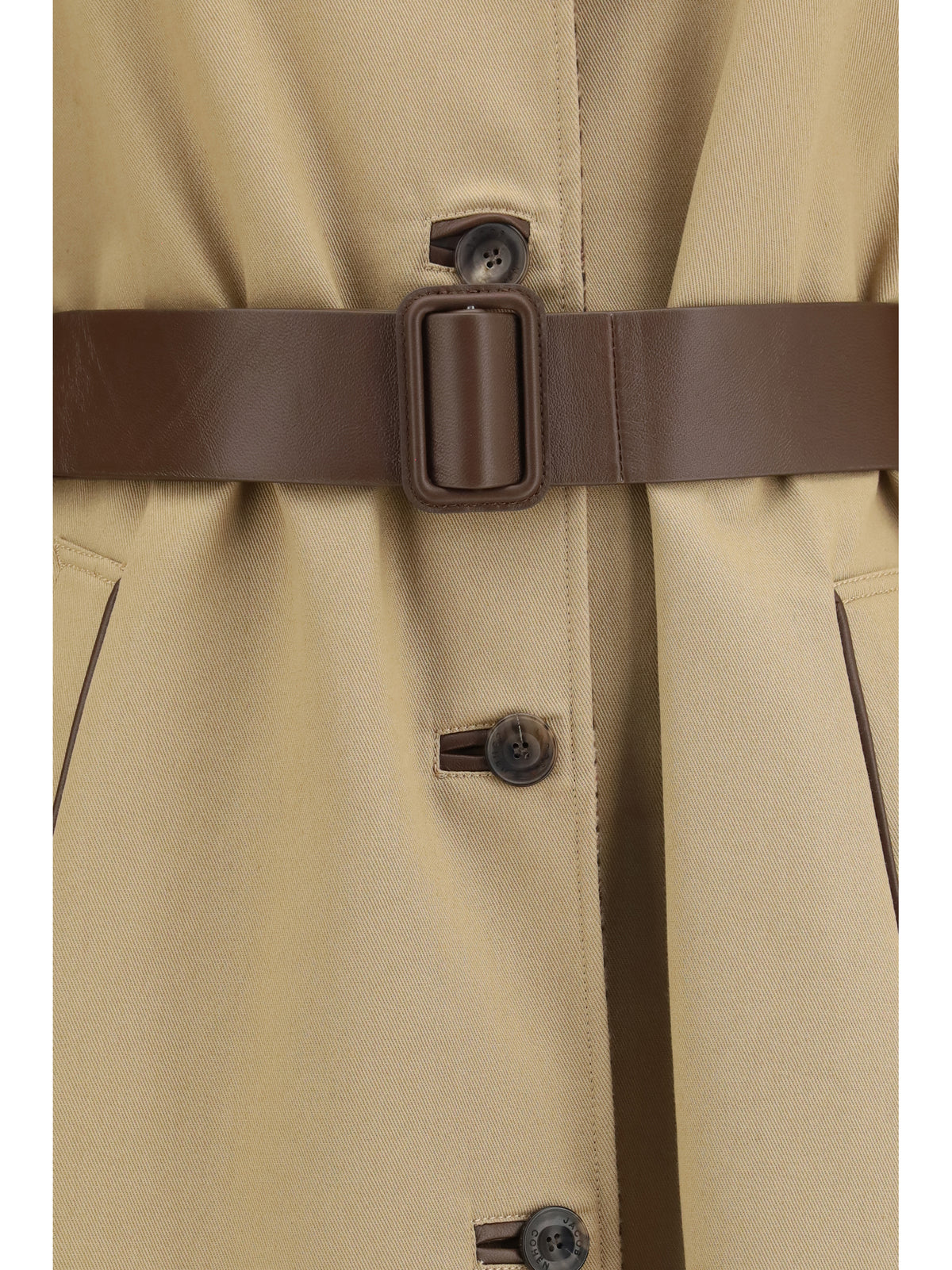 Jacob Cohen Women Reversible Cotton Gabardine And Cashmere Pied-De-Poule Trench Coat