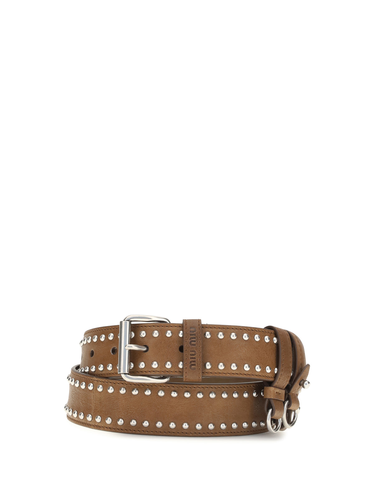 MIU MIU Miu Miu Women Studded Suede Belt