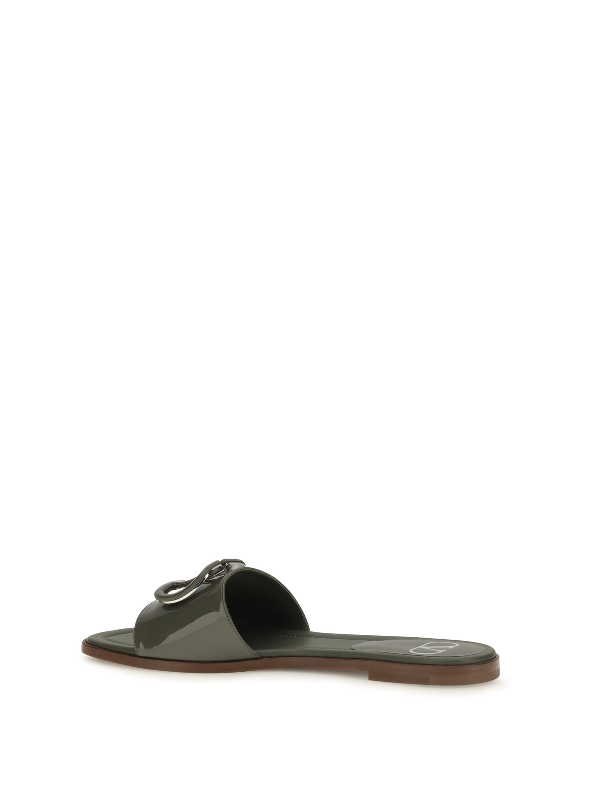 VALENTINO GARAVANI Valentino Garavani Women Vlogo Patent Leather Slide Sandals