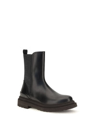 BRUNELLO CUCINELLI Brunello Cucinelli Women Leather Chelsea Ankle Boots