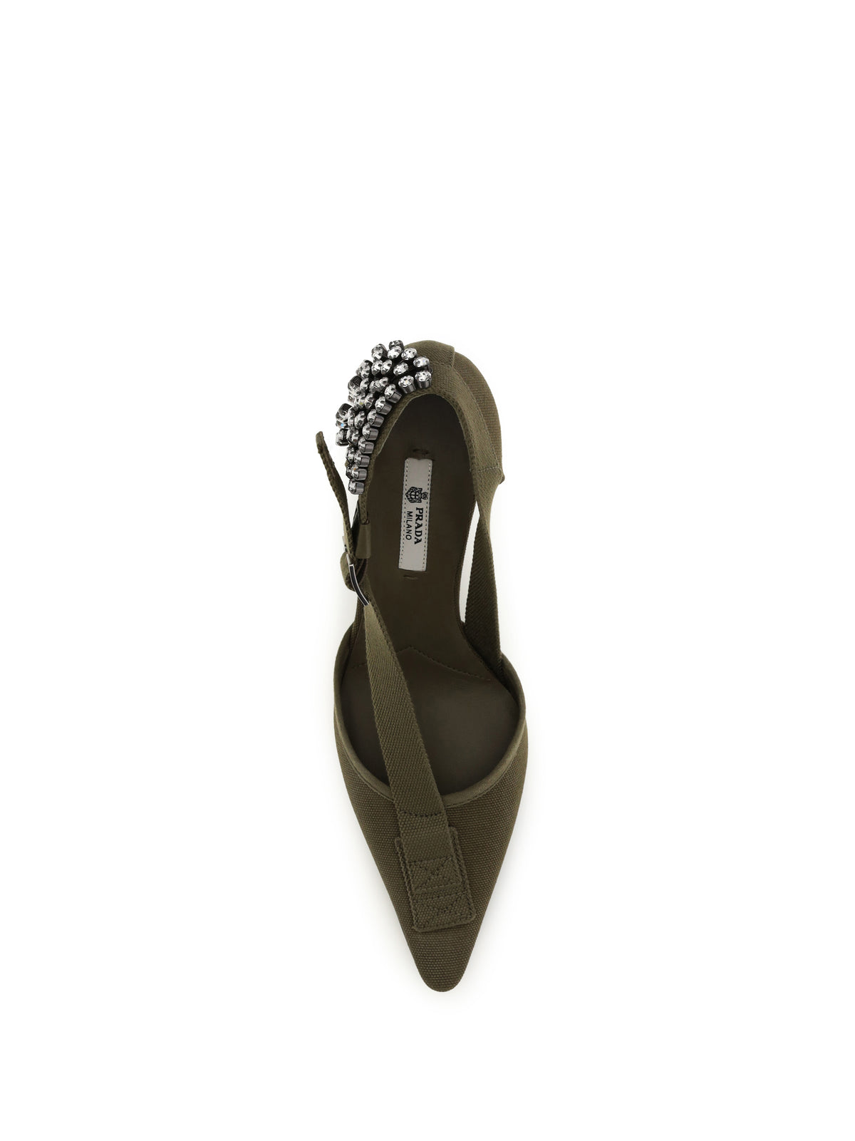 PRADA Prada Women Canvas Pumps With Crystals