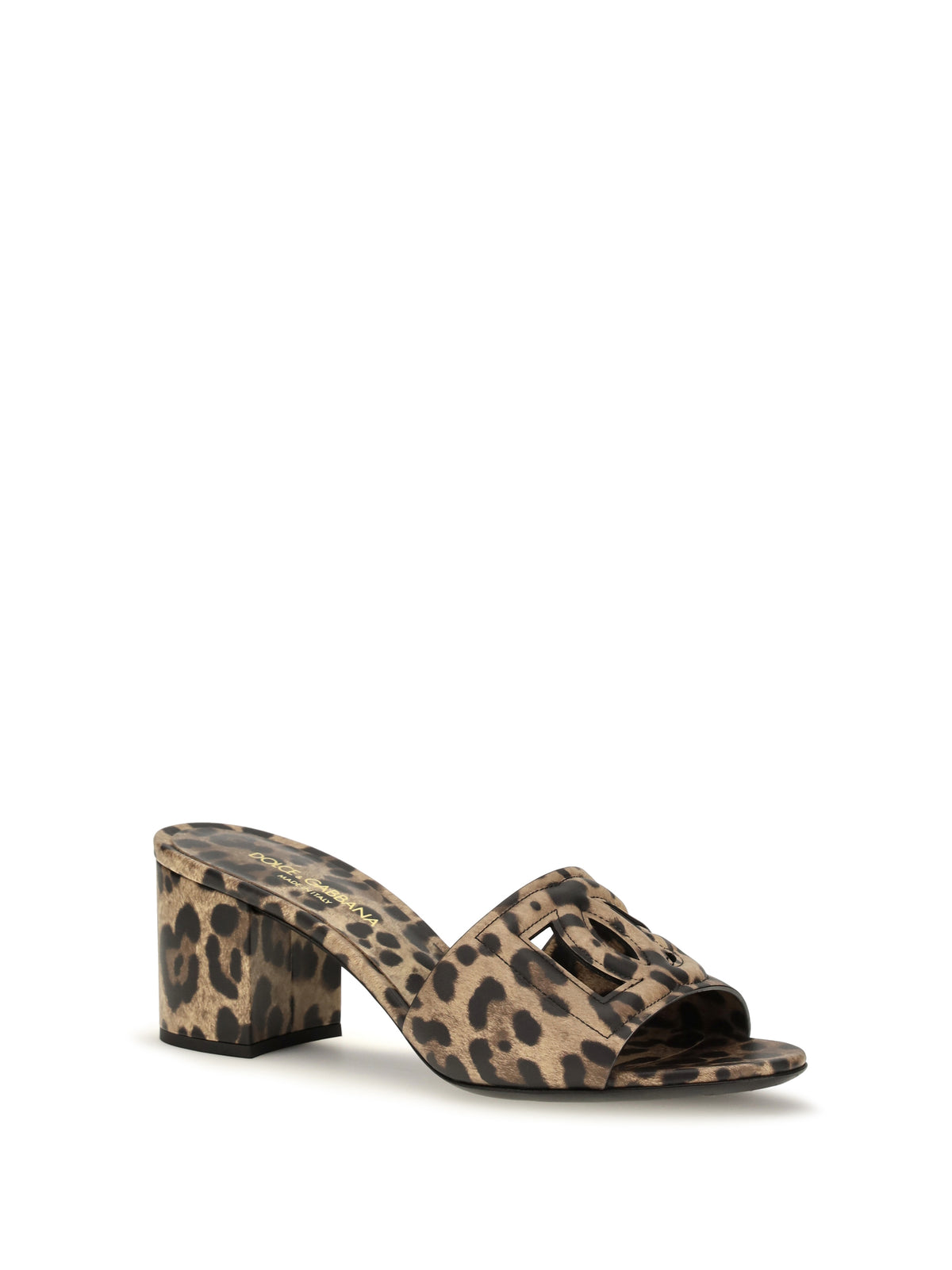 Dolce & Gabbana Women Leopard Print Leather Mules