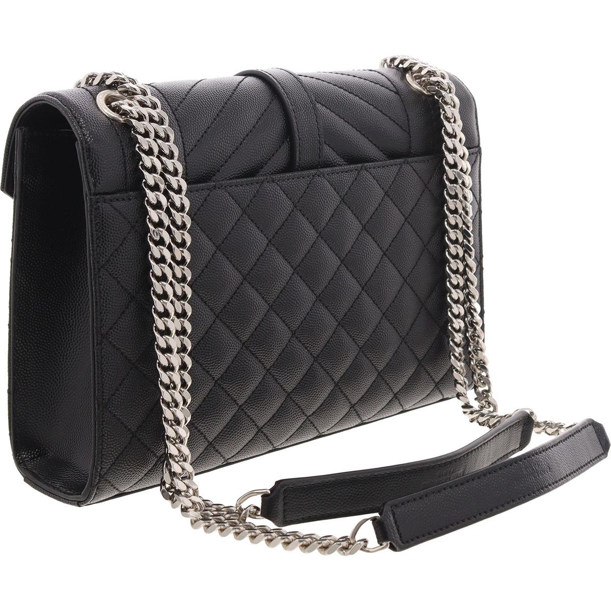 Womens Quilted Leather Shoulder Handbag