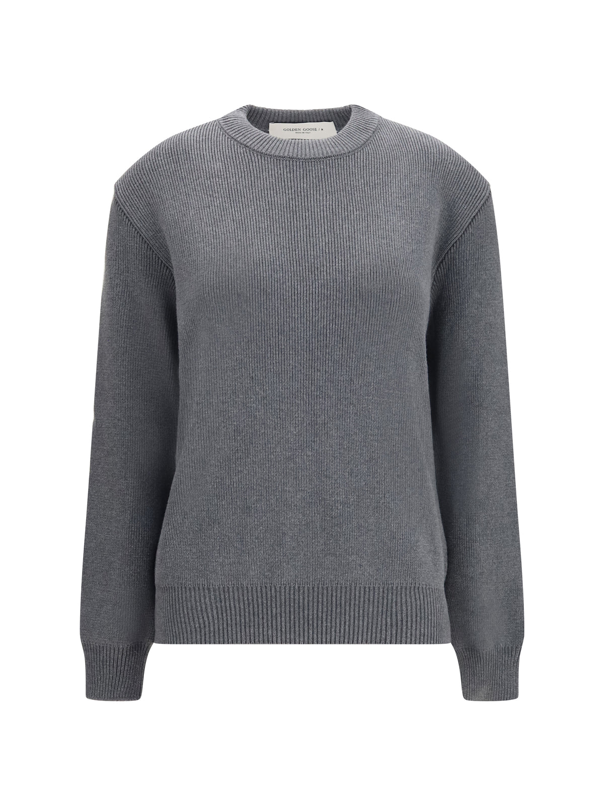 Golden Goose Women Cotton Crewneck Sweater With Back Logo