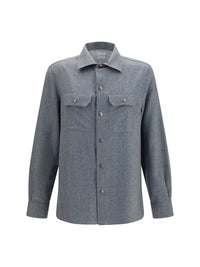 Brunello Cucinelli Men Virgin Wool Shirt
