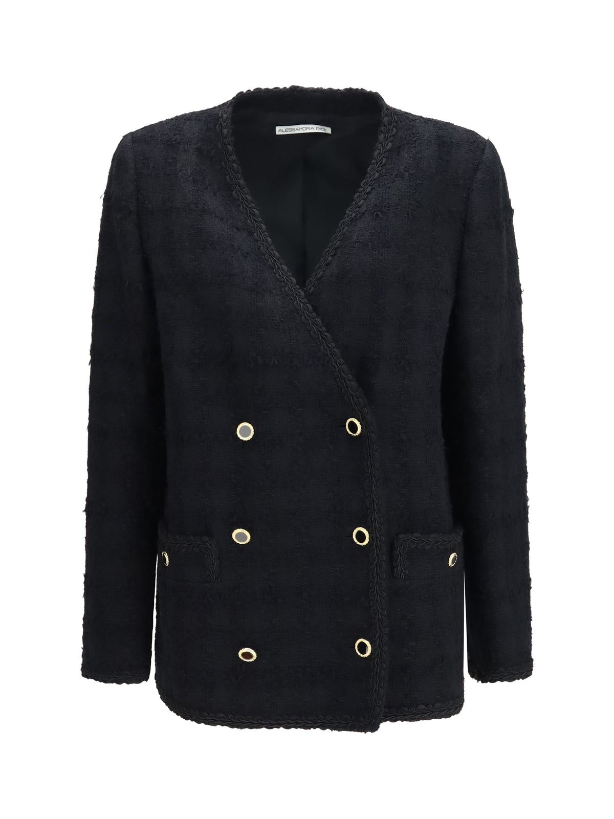 ALESSANDRA RICH Alessandra Rich Women Double-Breasted Checked Bouclé Tweed Jacket