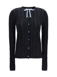 Marni Women Wool And Silk Cardigan With Bow