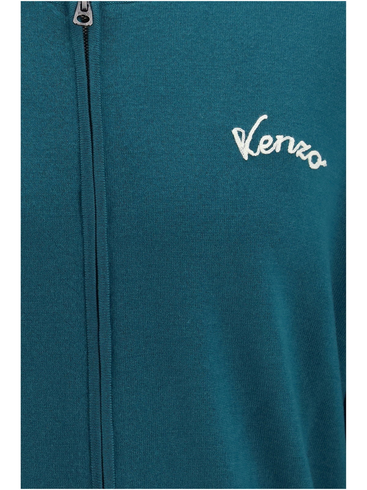 Kenzo Men Kenzo Eiffel Tower Design Wool Zip Cardigan