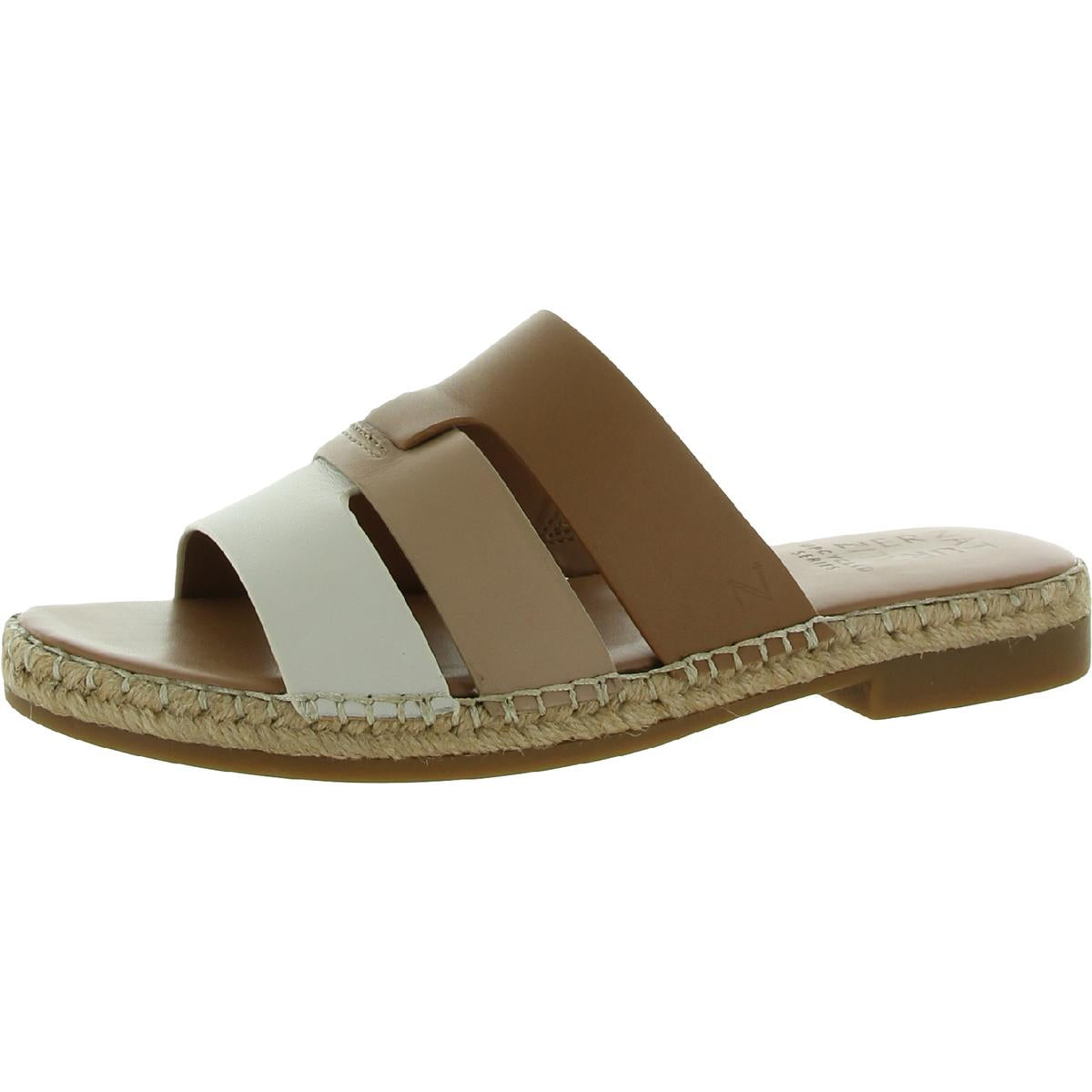 Arden Womens Leather Slip On Slide Sandals