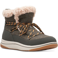 Breeze Glacier Womens Lace-Up Polyester Booties 8.5 Medium Dark Olive