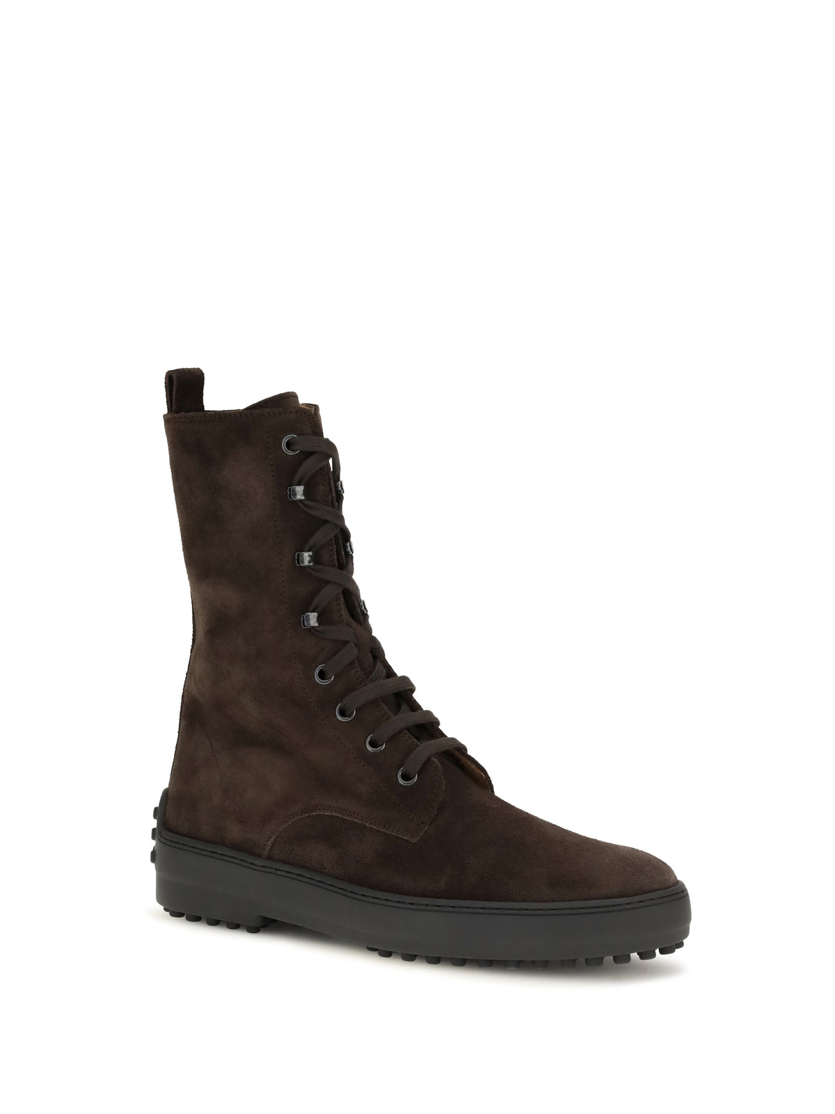 Tod's Women Winter Gommino Suede Leather Lace-Up Ankle Boots