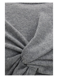 Balenciaga Women Ruched Crewneck Sweater