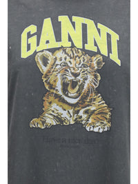 GANNI Ganni Women Long-Sleeve Tiger-Print T-Shirt