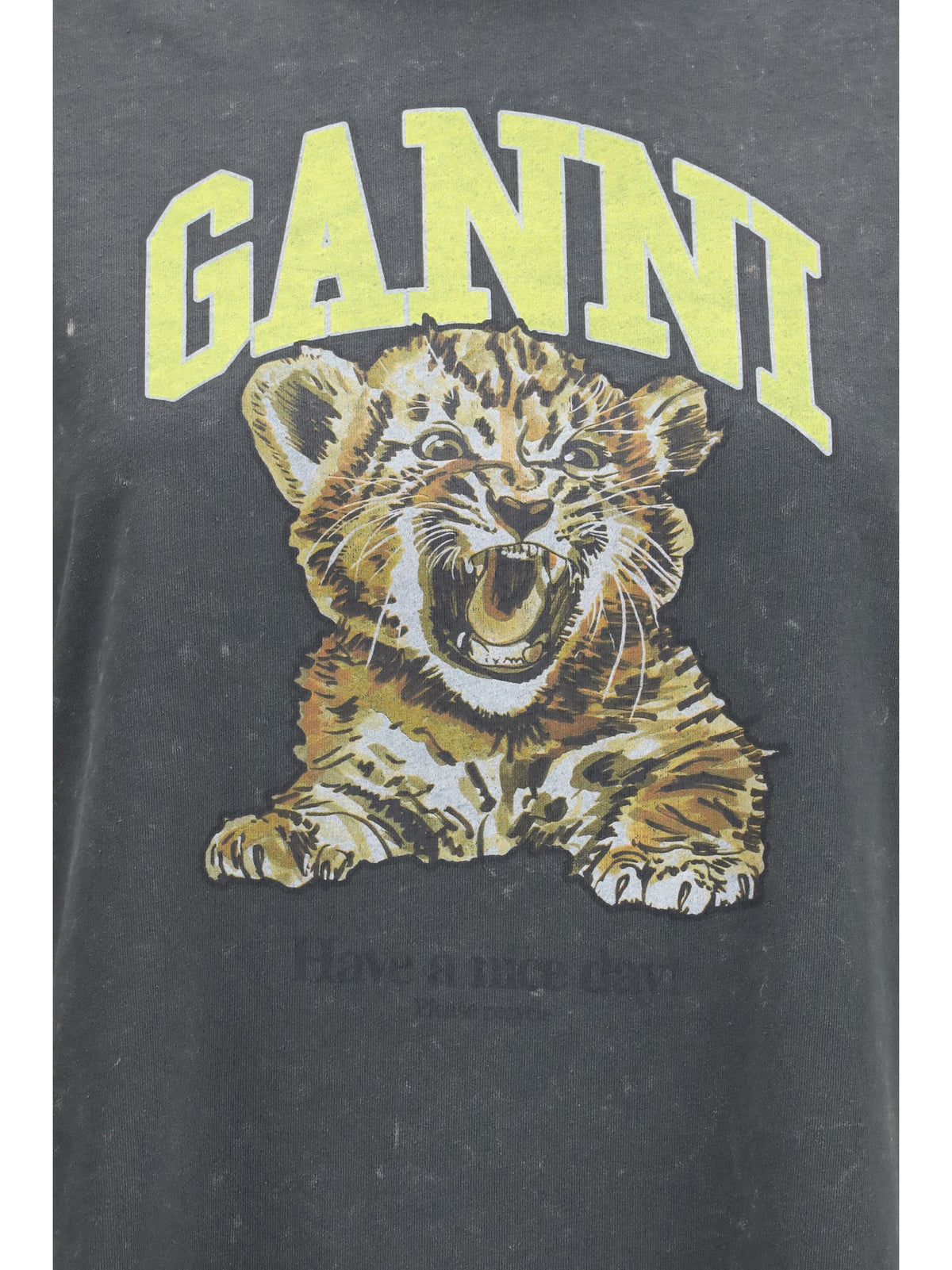 GANNI Ganni Women Long-Sleeve Tiger-Print T-Shirt