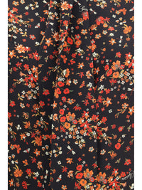 Gucci Women Silk Flora Print Shirt With Neck Bow