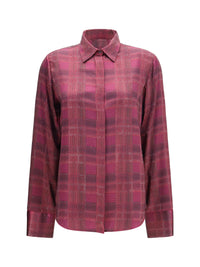 Ermanno Scervino Women Crystal Check Satin Shirt