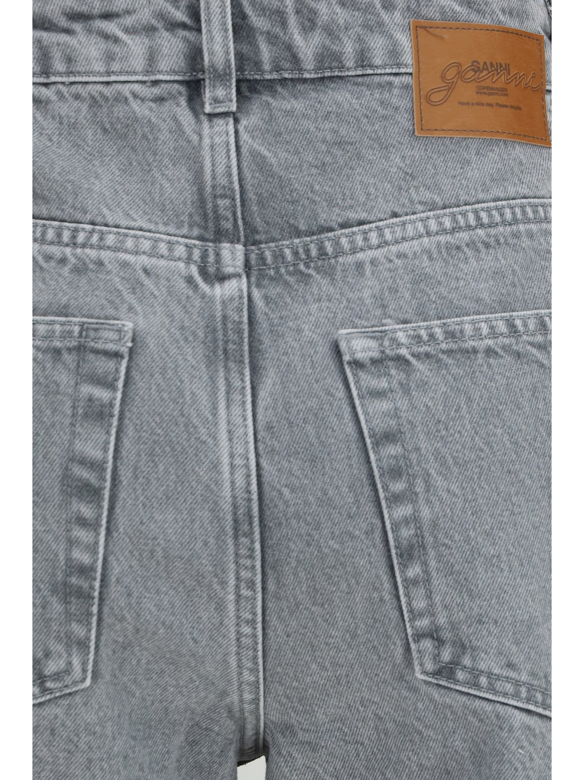 GANNI Ganni Women Rigid Denim Cuffed Jeans
