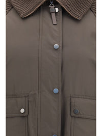 Brunello Cucinelli Women Down Jacket With Wool Sleeves