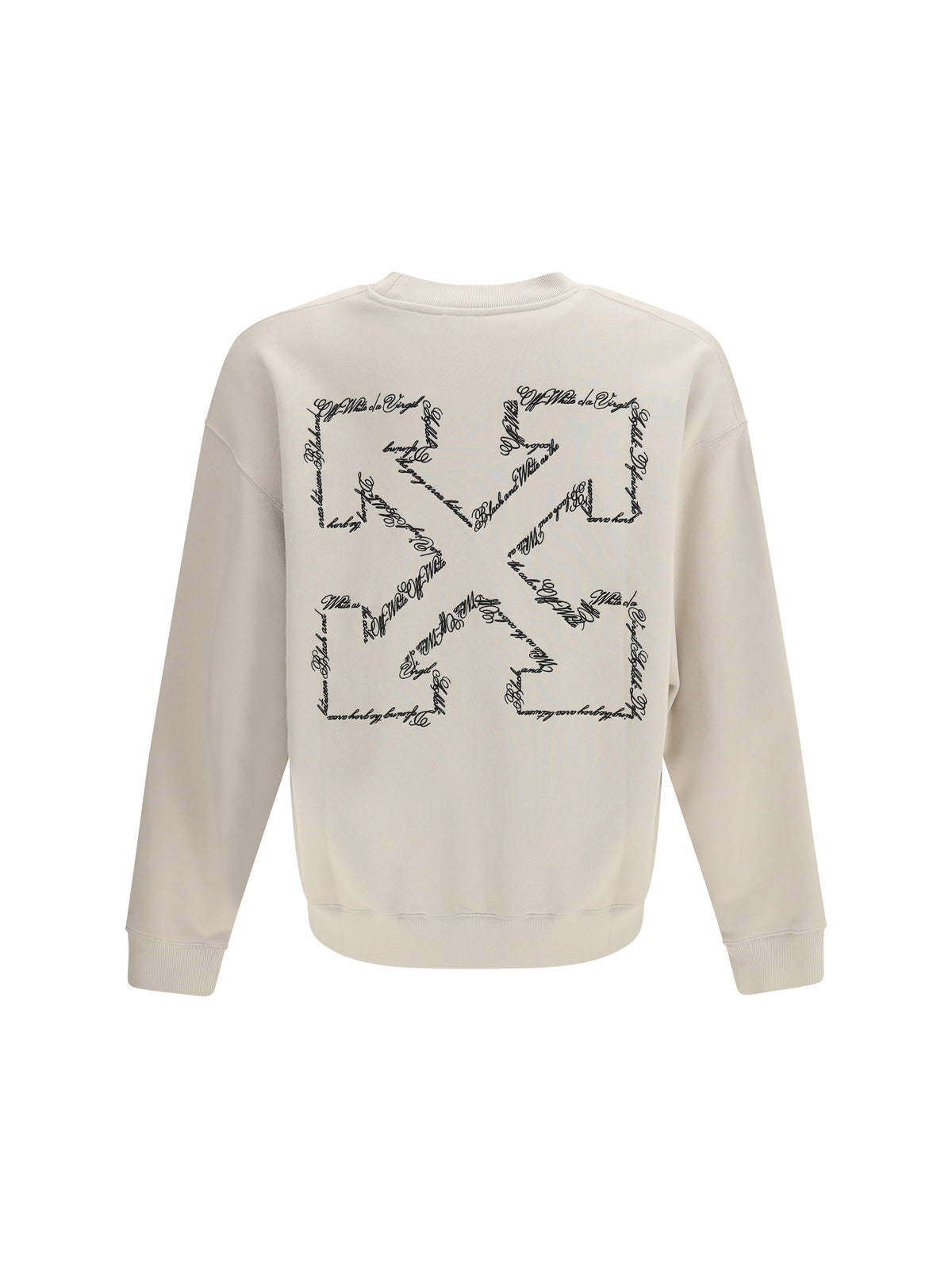 Off-White Men Script Arrow Crewneck Sweatshirt