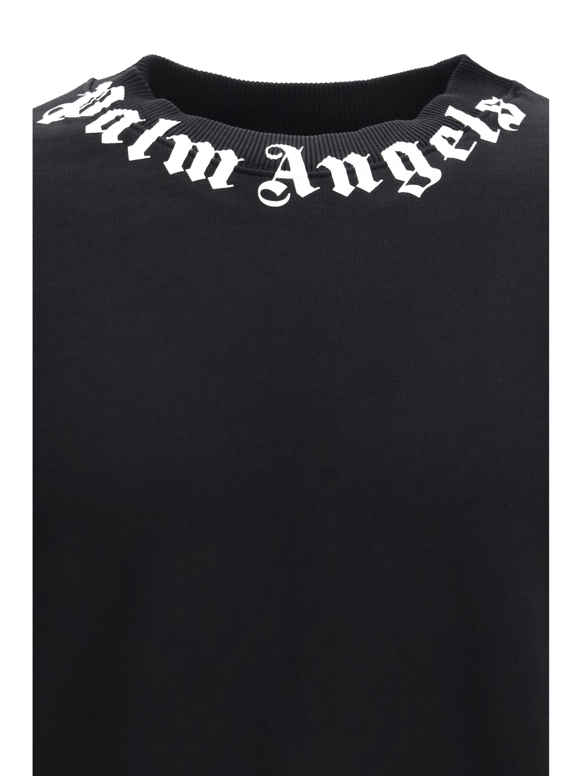 Palm Angels Men Cotton Crewneck Sweatshirt With Logo