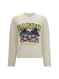 GANNI Ganni Women Mushroom Teddy Wool-Blend Sweater