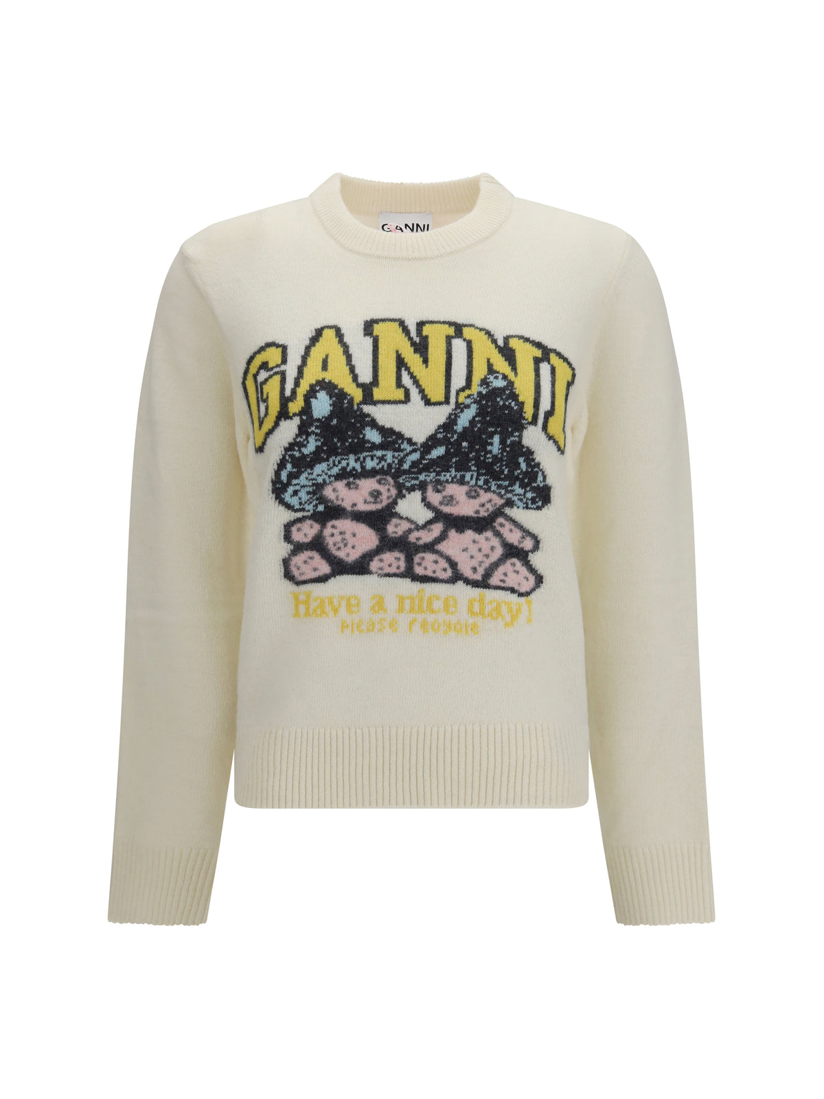 GANNI Ganni Women Mushroom Teddy Wool-Blend Sweater