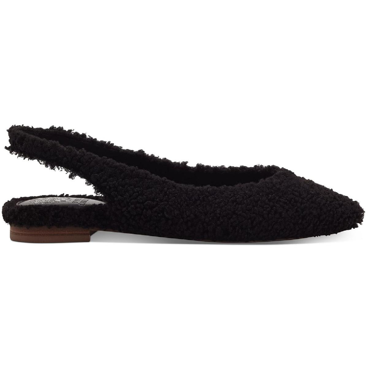 Presnue Womens Faux Fur Slip On Slingbacks